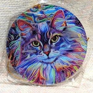 🚨 FREE w/Bundle Purchase 🔥 Colorful Cat Hanging Ornament Decor Car Mirror